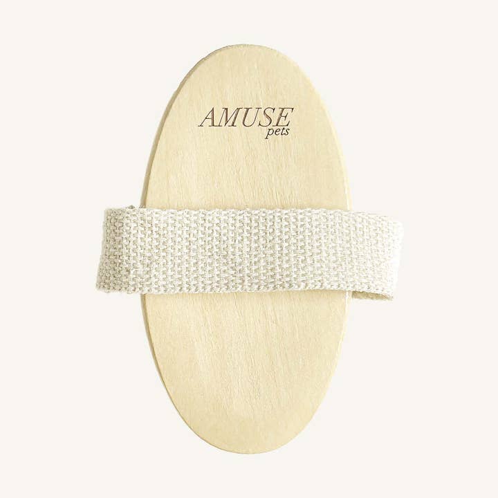 Eco Haustierbürste aus Holz mit Naturborsten für den Großhandel von AMUSE Pets