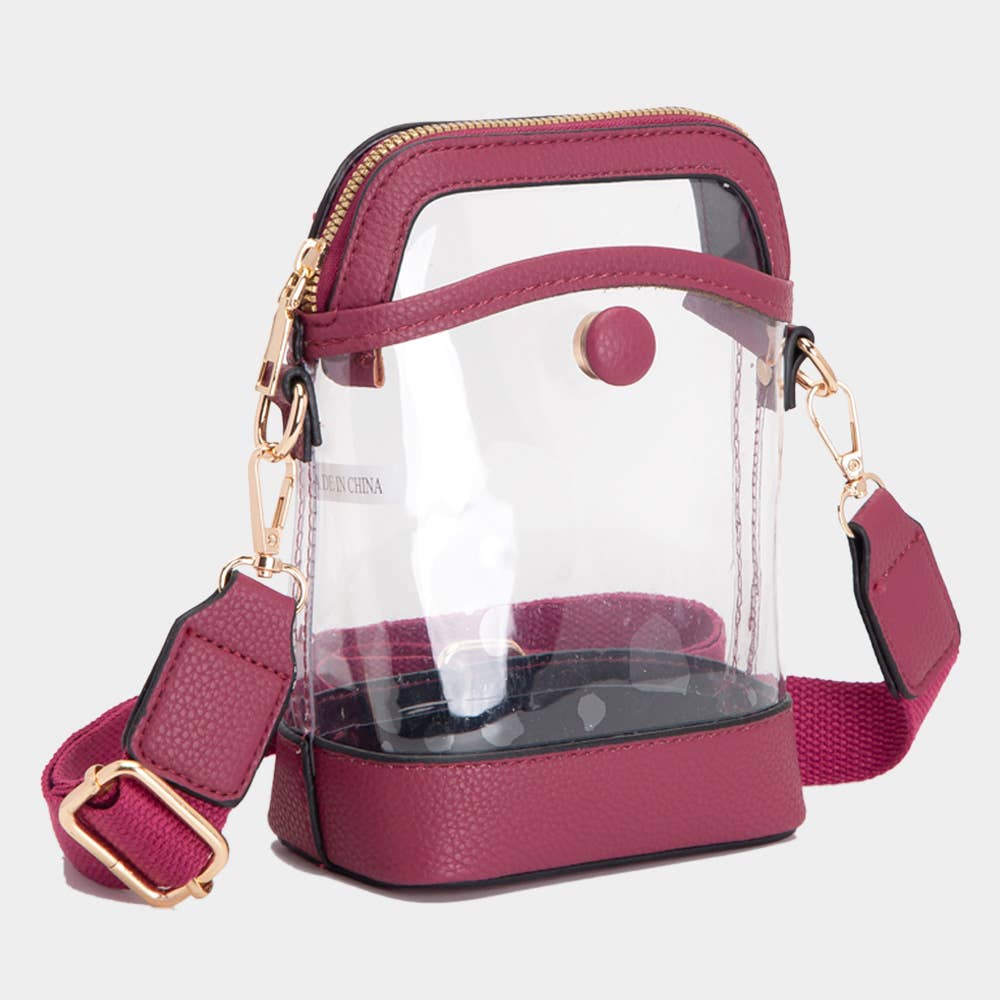 Sensibling Corp. - Wholesale Crossbody Bag - Women's - Solid Faux Leather Transparent Crossbody Bag4