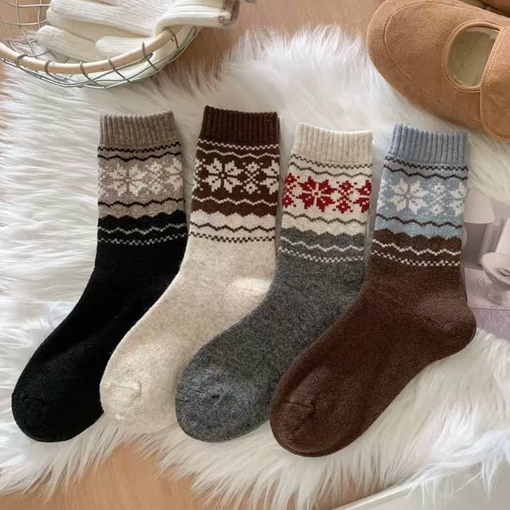 Nordic Winter Knit Socks Cabin Ready (JORDICA) for wholesale by LoveLina