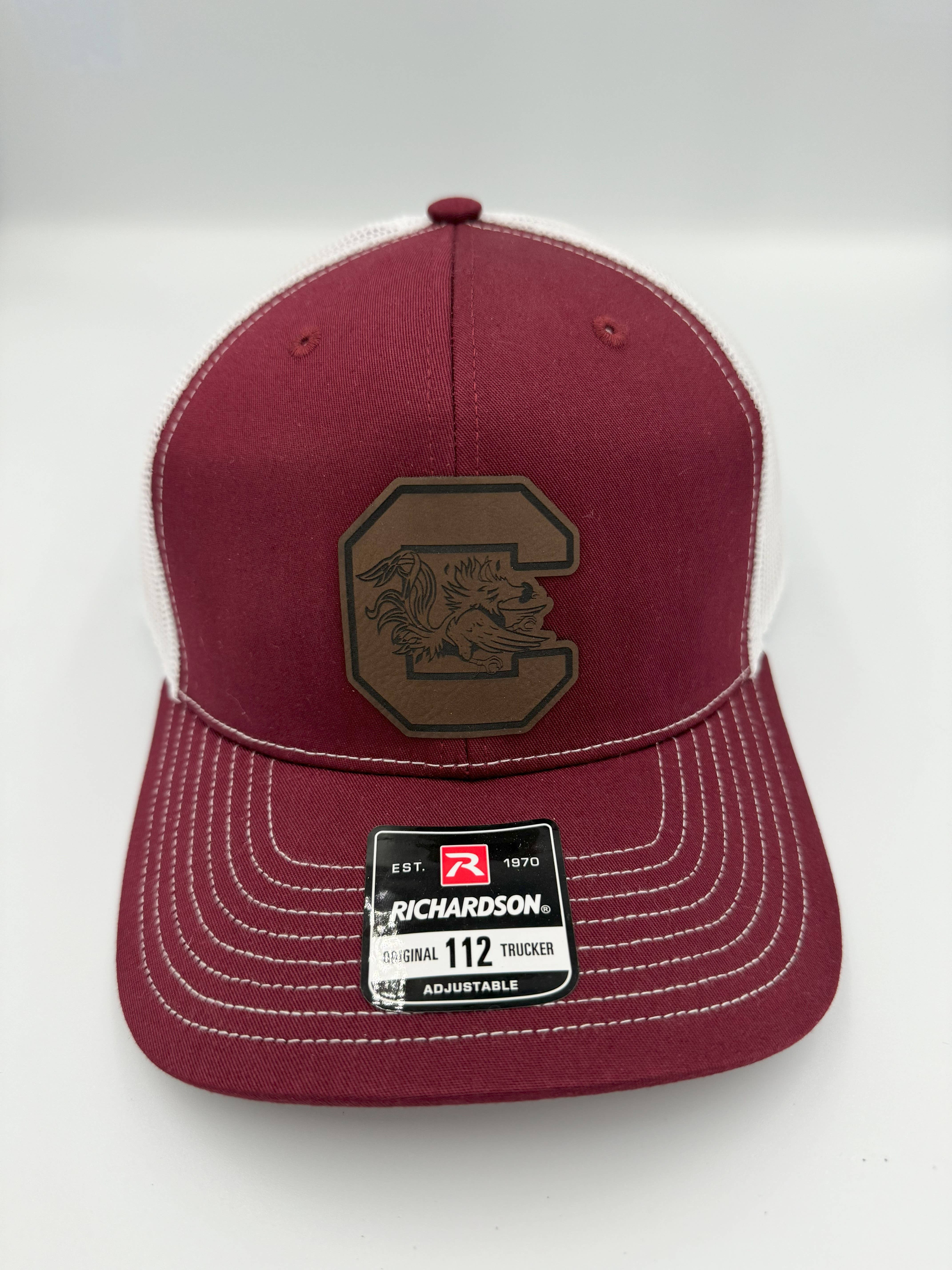 NOCO Engraving – wholesale Truckerkeps – Unisex – USC Gamecock Läderpatchhattar1