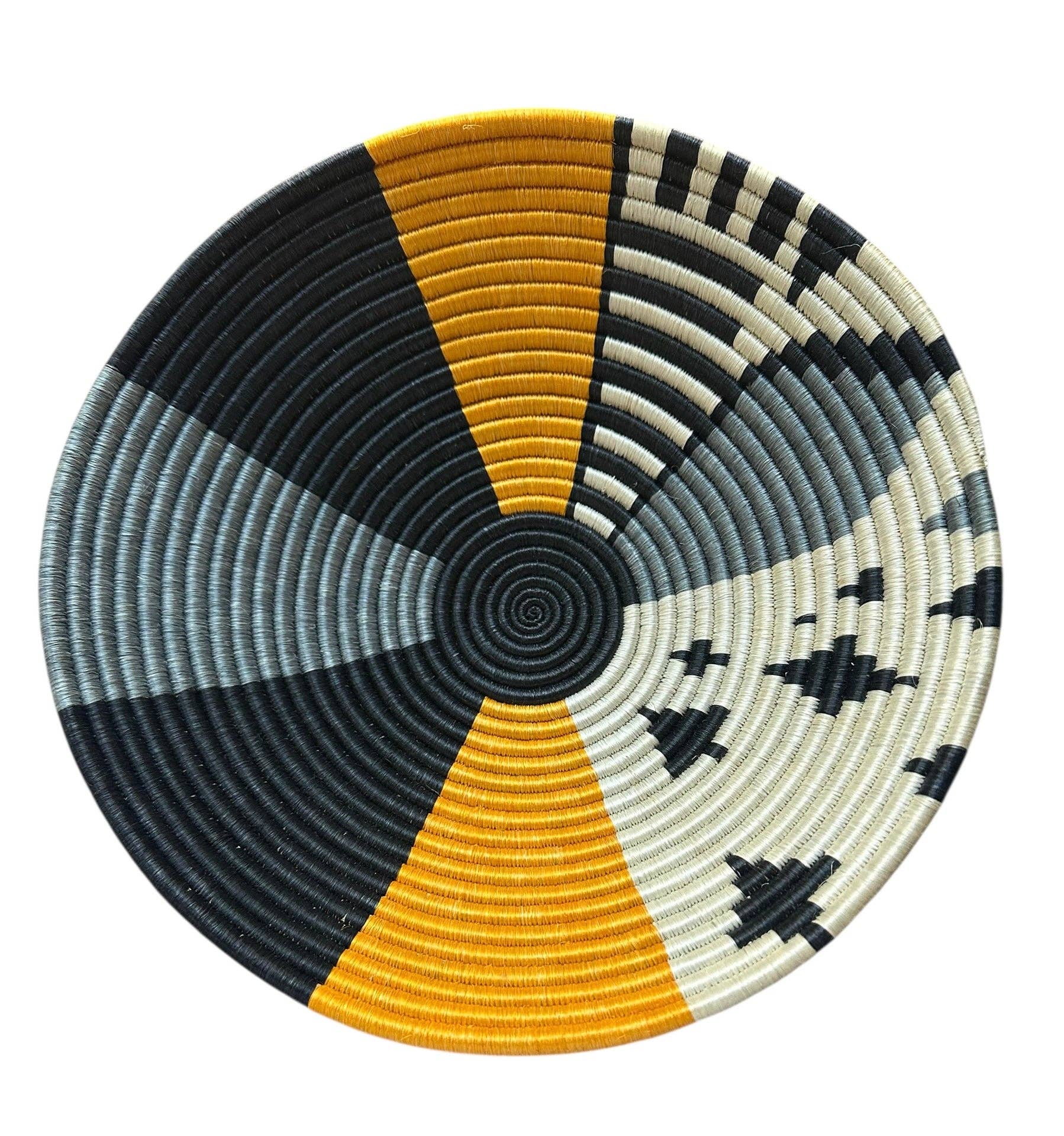 The African Home Goods - Vente Assiettes/plats/bols de décoration - Bol africain du Rwanda - Orange Gris Géo0