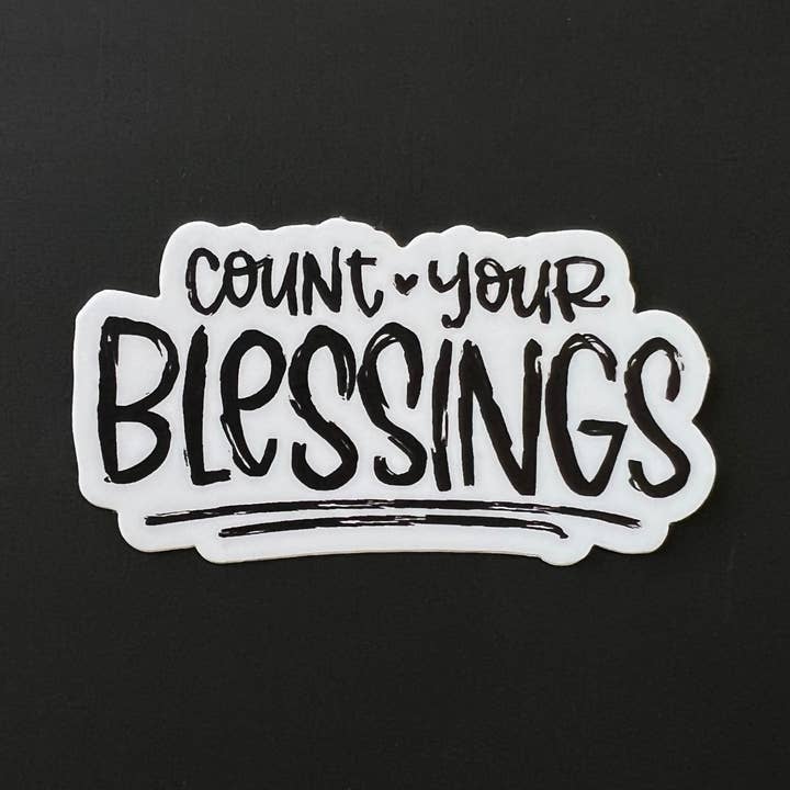 Count Your Blessings — Sticker for wholesale by Emily Brown Designs