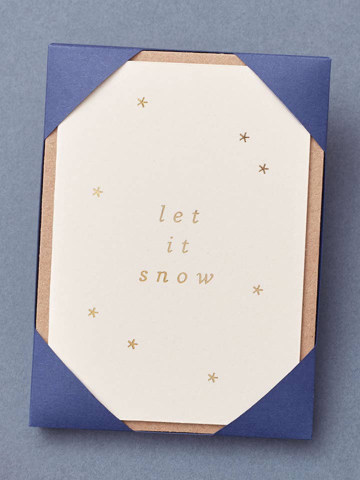 Mini Christmas Card Pack of 5 | Mixed Hot Foil Holiday Cards for wholesale by Another Loop