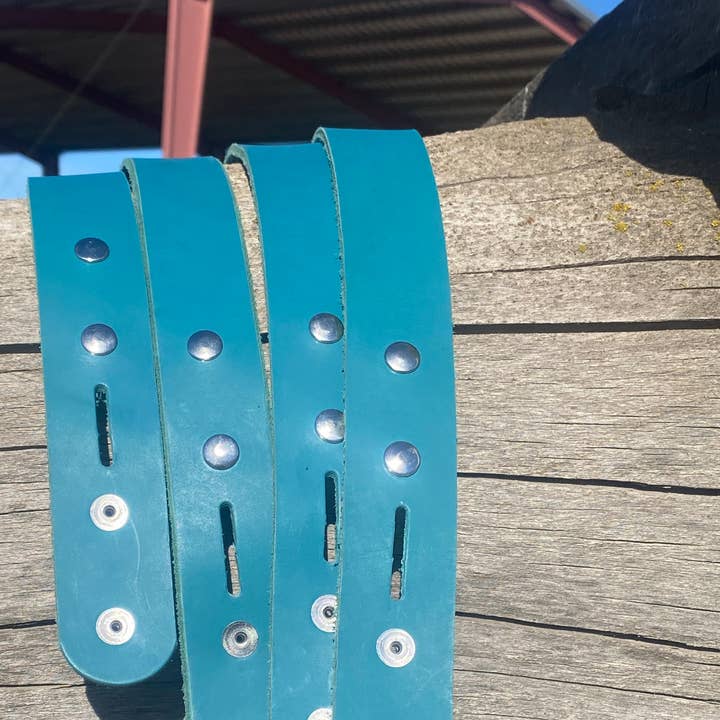 Belt Blanks with Snaps Turquoise for wholesale by AB Tack Design