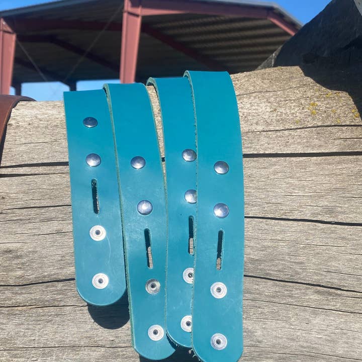 Belt Blanks with Snaps Turquoise for wholesale by AB Tack Design