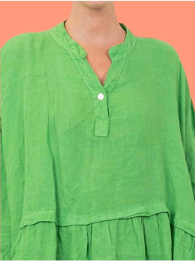 la maison des fibres naturelles - Venta al por mayor Túnica - Mujer - Túnica amplia de lino 68369 flora 100% TÚNICA DE LINO6