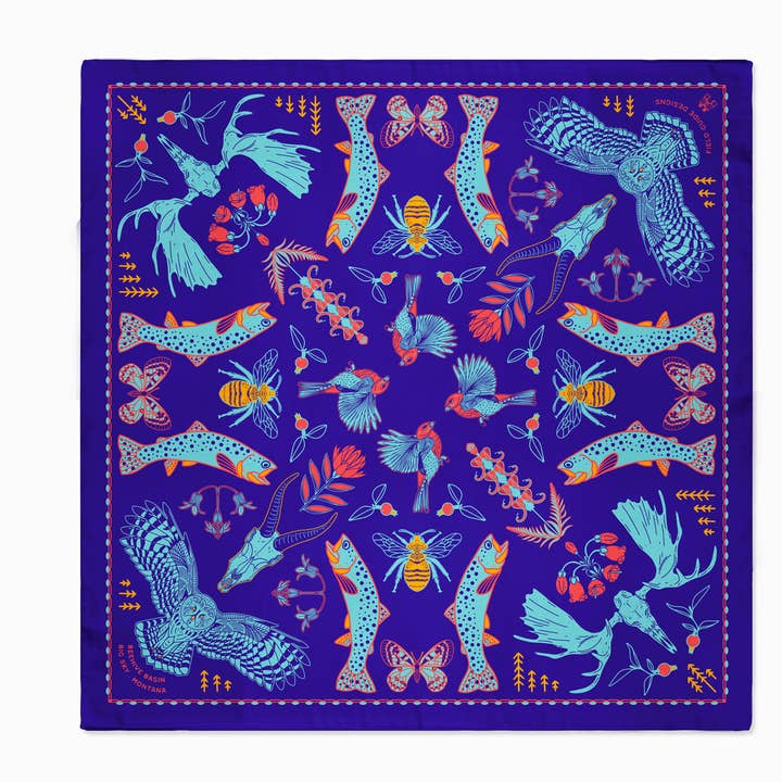 Beehive Basin, Big Sky, Montana Bandana - NEW for wholesale by Field Guide Designs