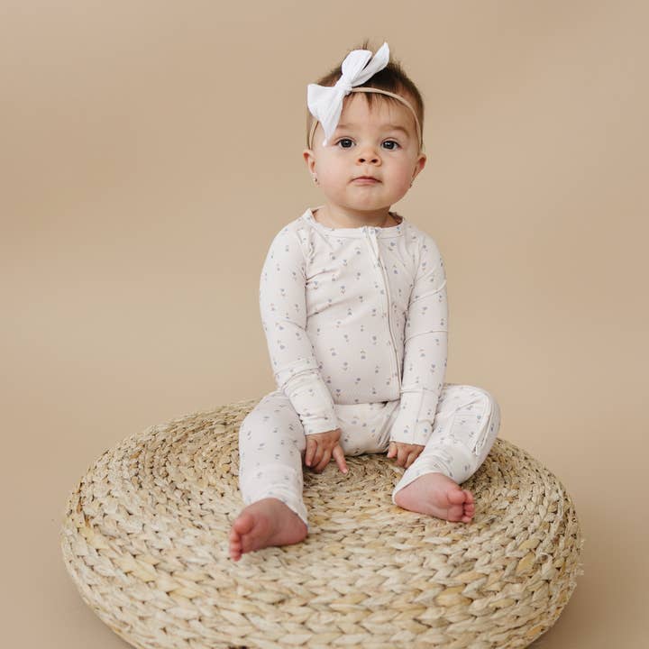 Little Joy Co. - Wholesale Sleepsuit - Baby - Tiny Tulips Bamboo Zippy Pajamas7