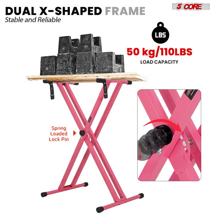 K Cube Inc - Wholesale Music Accessory - 5 Core Keyboard Stand Adjustable Key Board Pianos Holders3