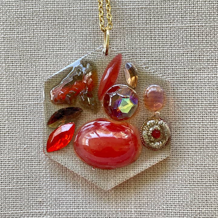 Cranberry Cocktail Pendant for wholesale by Retro Ruby Jewels