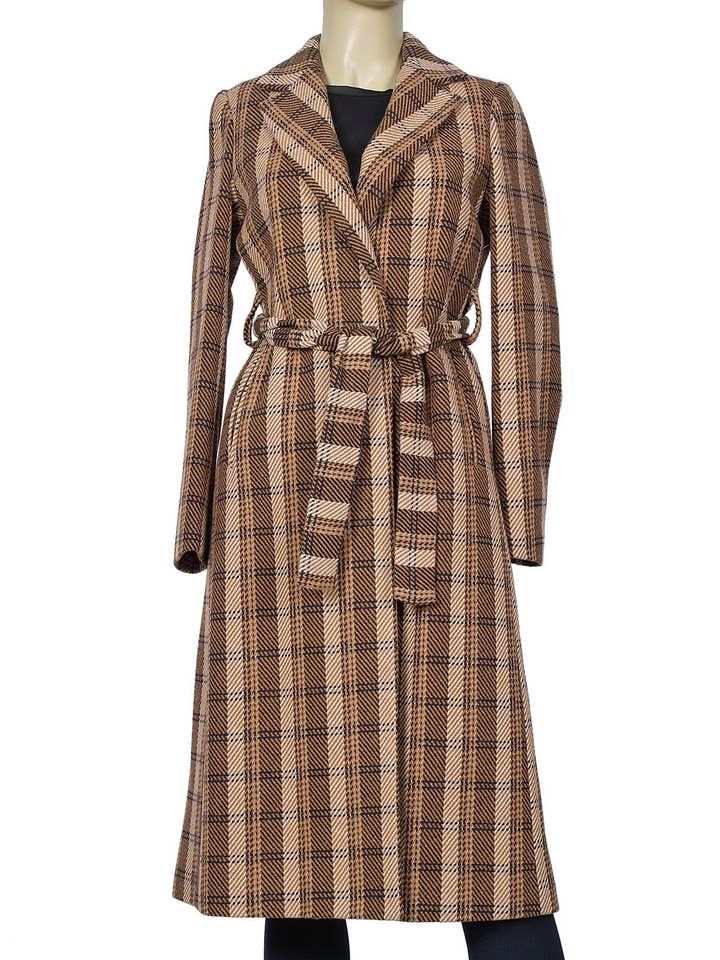 Knapløs slåbrok frakke - Camel Fantasia for engroshandel hos FEDERICA ERRE