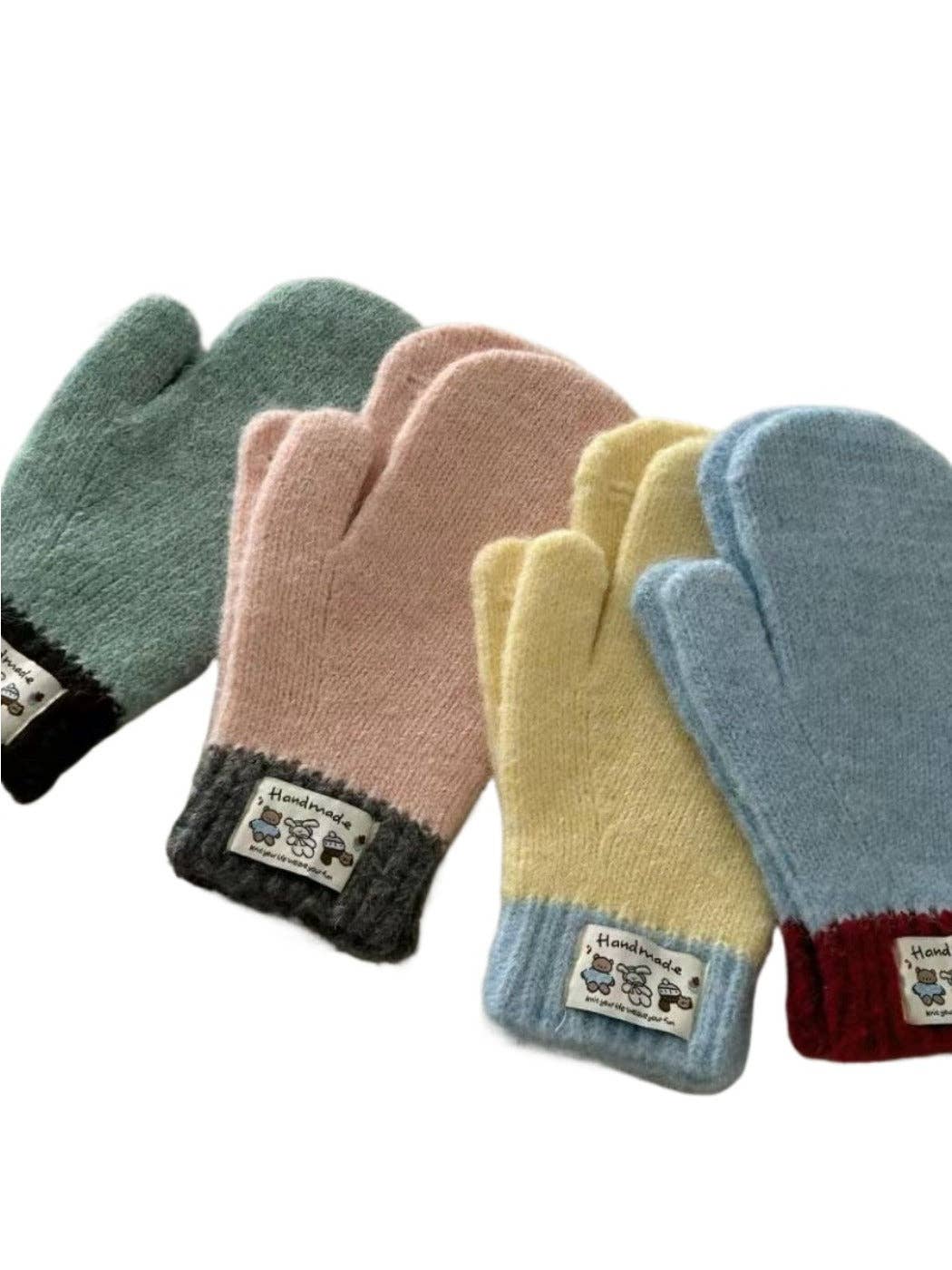 Funkyrel® Atzbranding Limited - Venta al por mayor Manoplas - Mujer - Gloving - Classic Color-Block Full-Cover Knitted Mittens10
