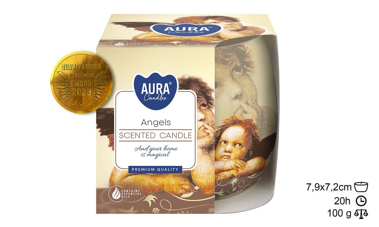 Esoterica Arte - Wholesale Jar/Filled Candle - Angel Glass Candle 20h (6 pcs.)