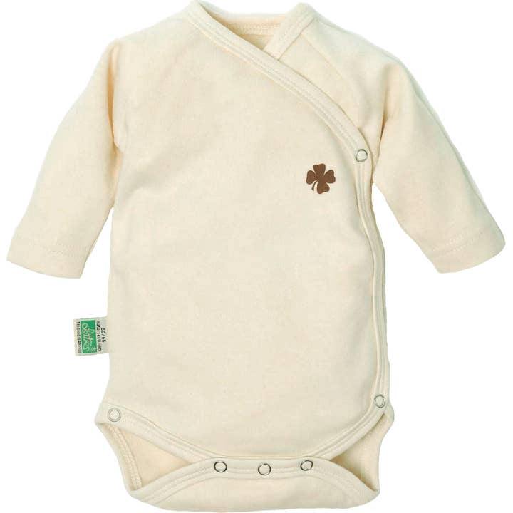 Langærmet slå-om body med kløver for engroshandel hos Lotties