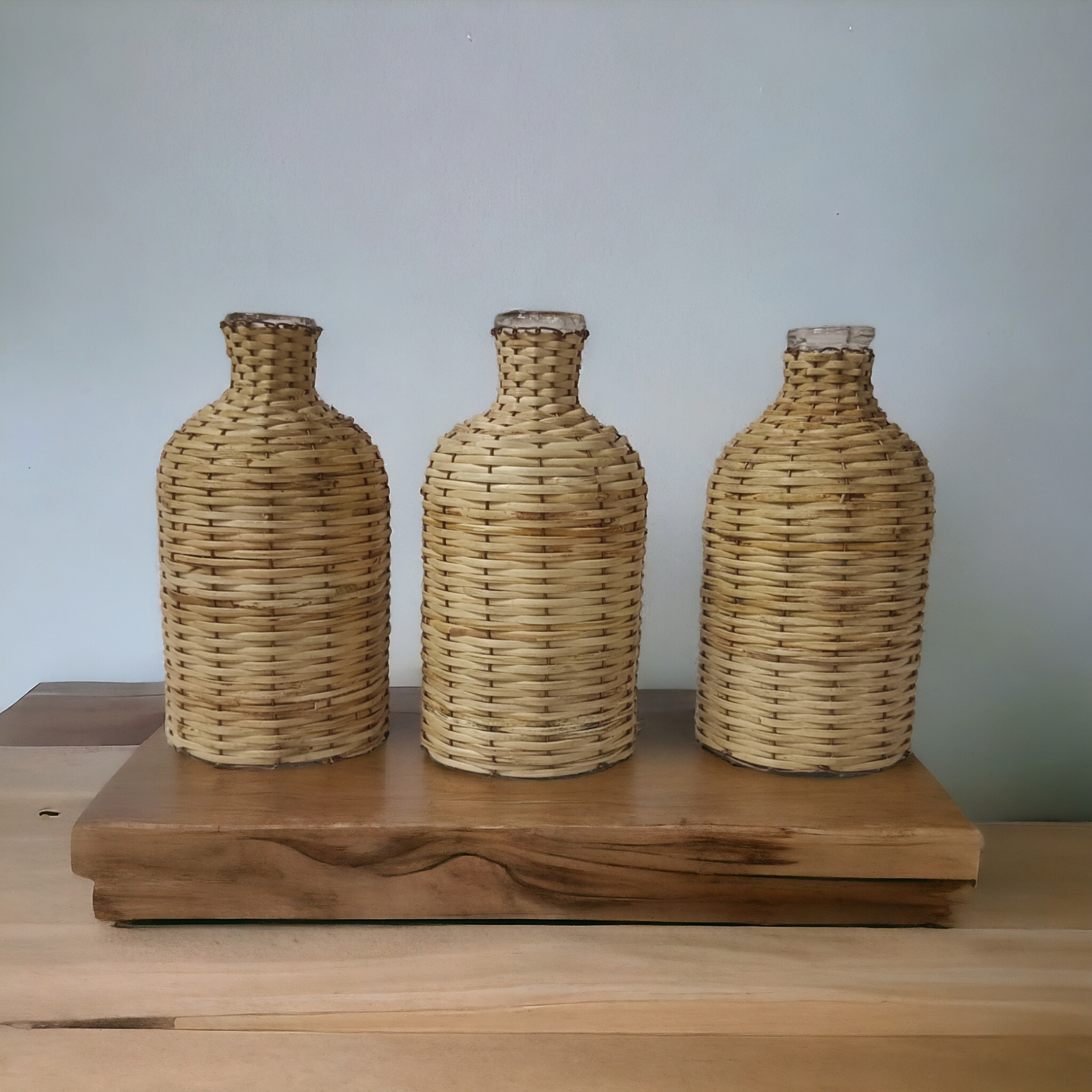 Valor Home Goods – Großhandel Vasen – Handgefertigte Boho-Heimdekoration Bambus- und Glasblumenvase8