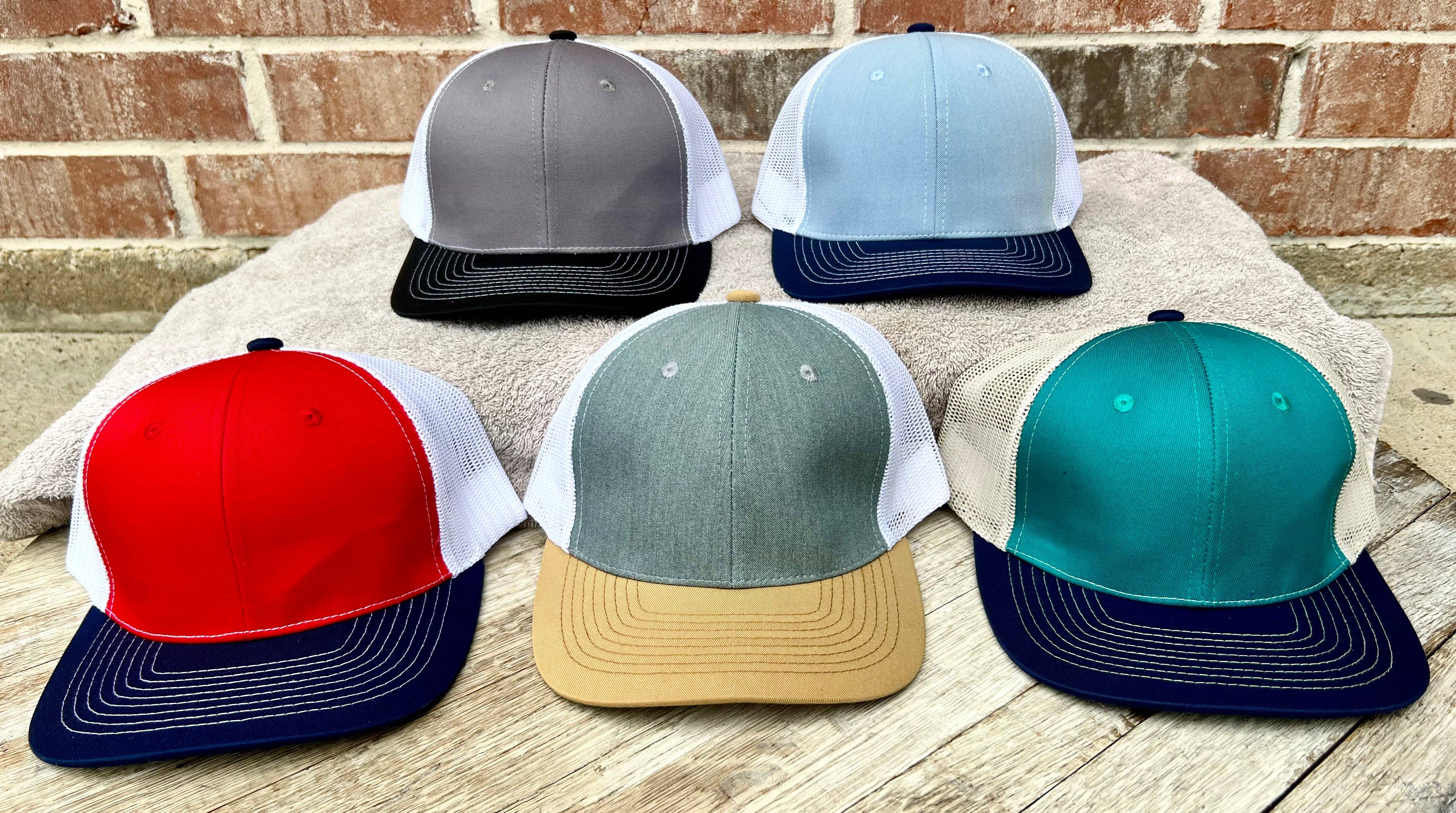 KW Custom Creations - Wholesale Trucker Hat - Unisex - Adult Tri-Color Trucker Hat5