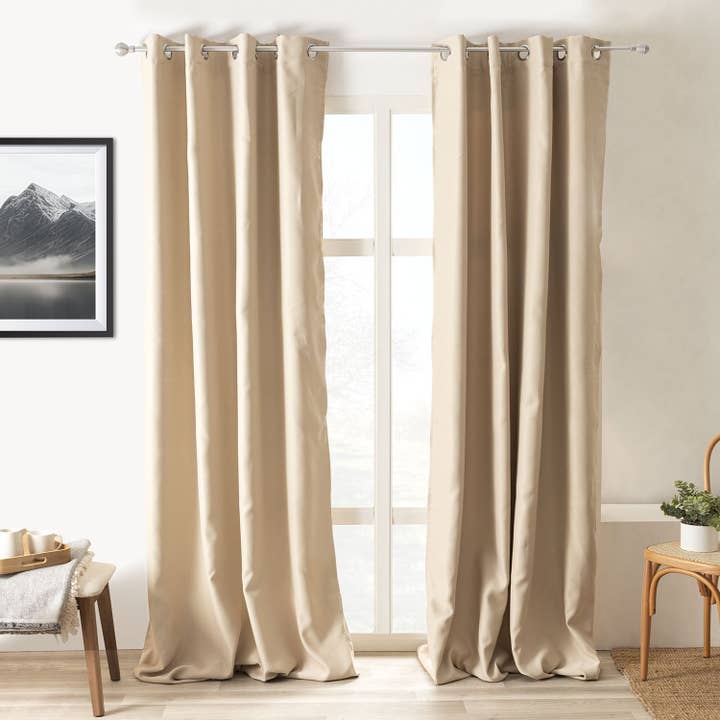 Lisa Beige Black Out Curtain for wholesale on Faire