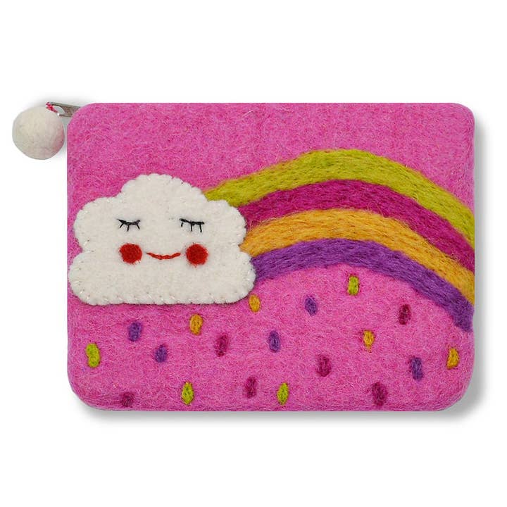 BNB Crafts Inc. - Wholesale Coin Purse - Unisex - Cloud and Rainbow with Raindrop Coin Purse4