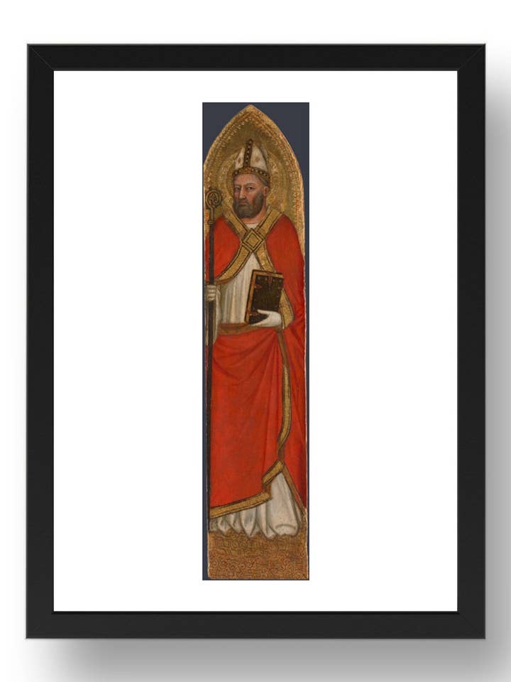 Jacopo di Cione and workshop: Saint Peter Damian, Poster in 17x13"(A3) Frame for wholesale by PERIOD PRINTS