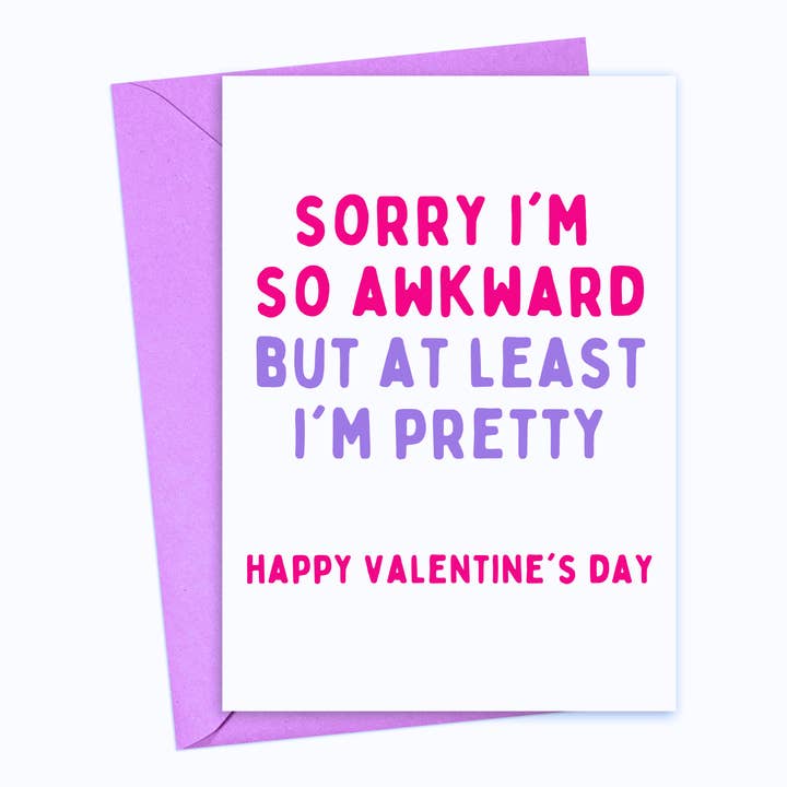 Funny Valentine's Day Card Cute Valentine Greeting Cards for wholesale by R is for Robo