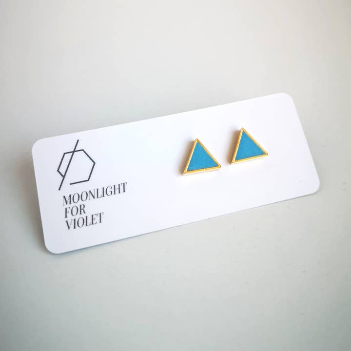 Triangle Studs - 50+ Colours Available for wholesale by Moonlight for Violet