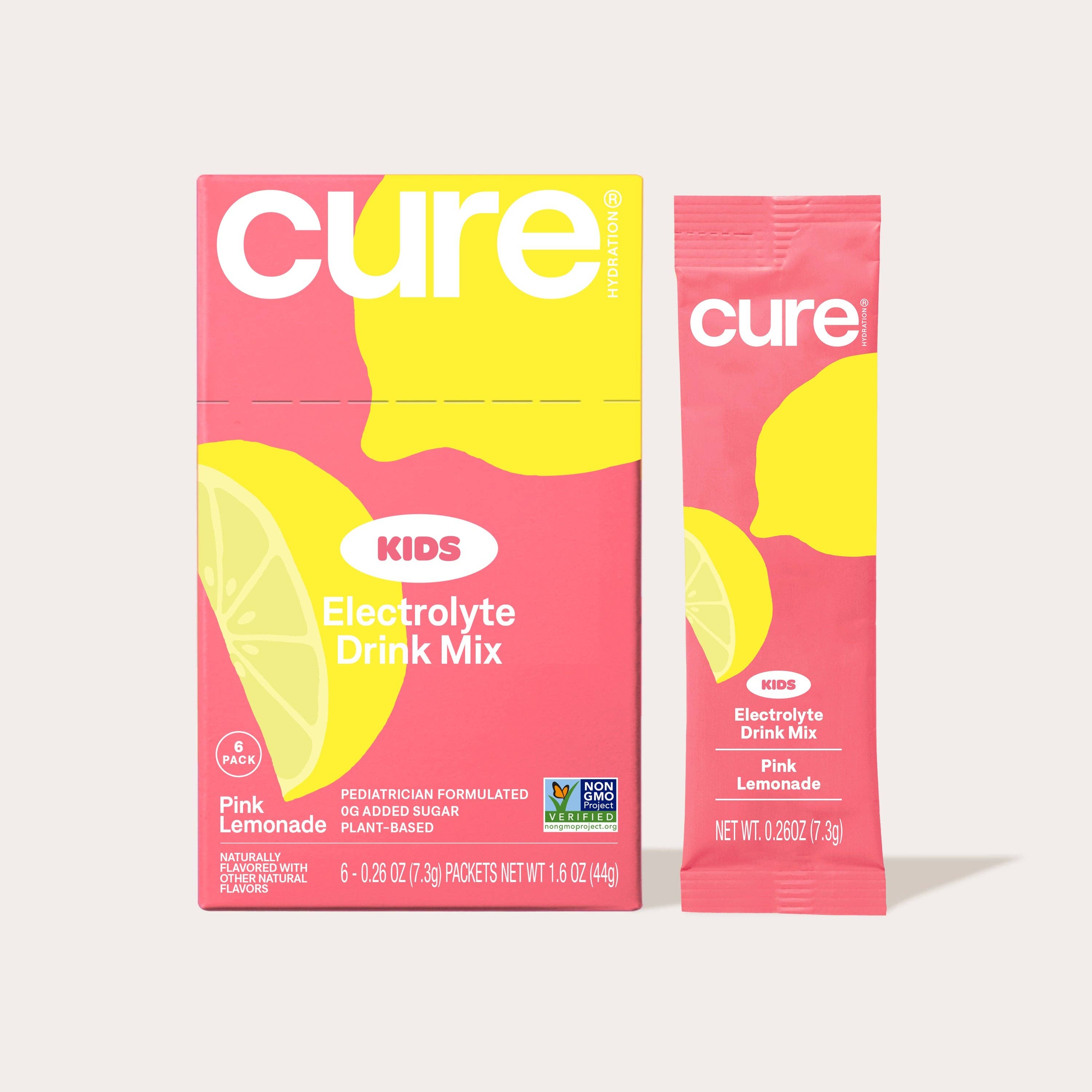 Cure Hydration - Wholesale Powdered Health Drink - Cure Kids Hydration Mix -6 Serving Box - Pink Lemonade0