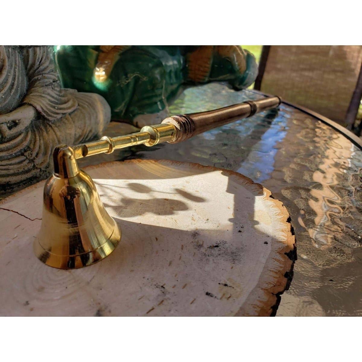 My Magic Place Shop - Wholesale Candle Snuffer - Wood and Brass Candle Snuffer Boho Decor  Vintage1