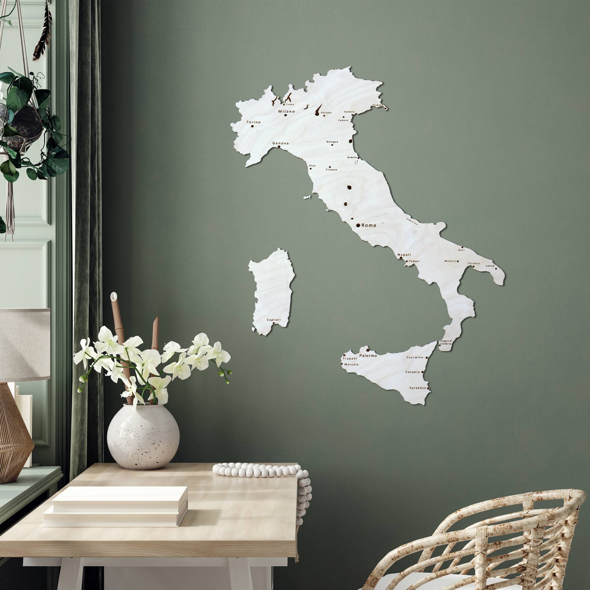 Papurino - Wholesale Wall Accent - Wooden Map of Italy3