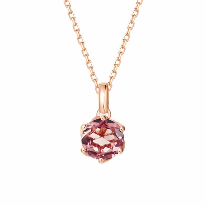 FANCIME Solitaire Dainty 14K Rose Gold Necklace for wholesale by Fanci Me Jewelry