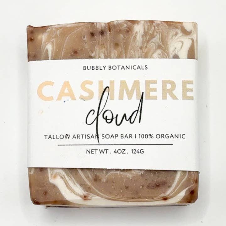 Bubbly Botanicals - Wholesale Bar Soap - Cashmere Cloud – Warm Vanilla & Sandalwood Scented Tallow Soap0