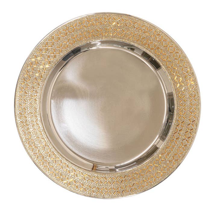 Sparkles Home - Wholesale Charger Plate - Madison Avenue Rhinestone Charger Plate