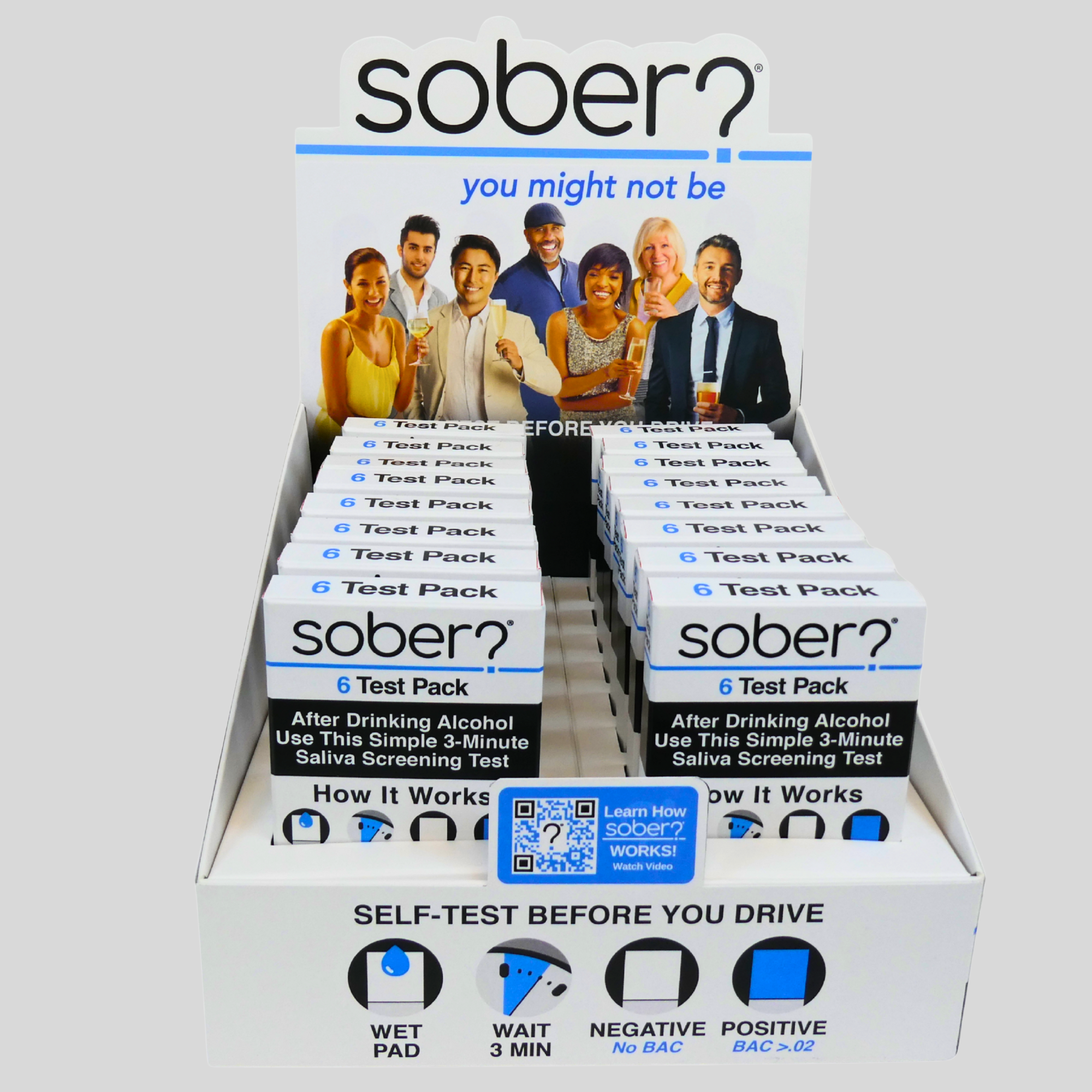 Sober Self-Test - Venta al por mayor Estantes de exposición de minoristas - Belleza y bienestar - Prueba de Sobriedad - Tiras de Prueba de Alcohol | Sober SD 60