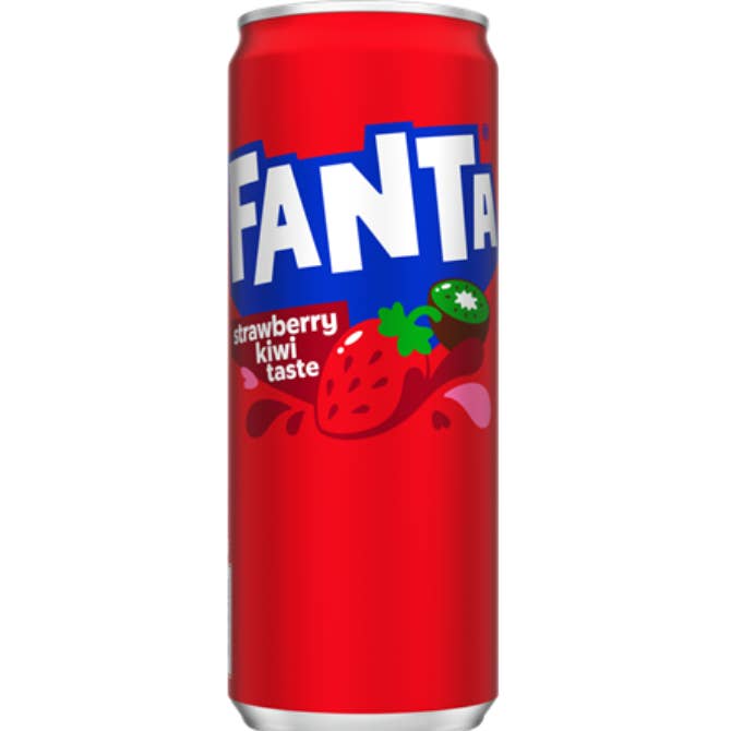 Sweetish- Swedish Candy Wholesale - Wholesale Soda/Carbonated Drink - Fanta Strawberry Kiwi 11.15 fl. oz. Cans (June 2025)