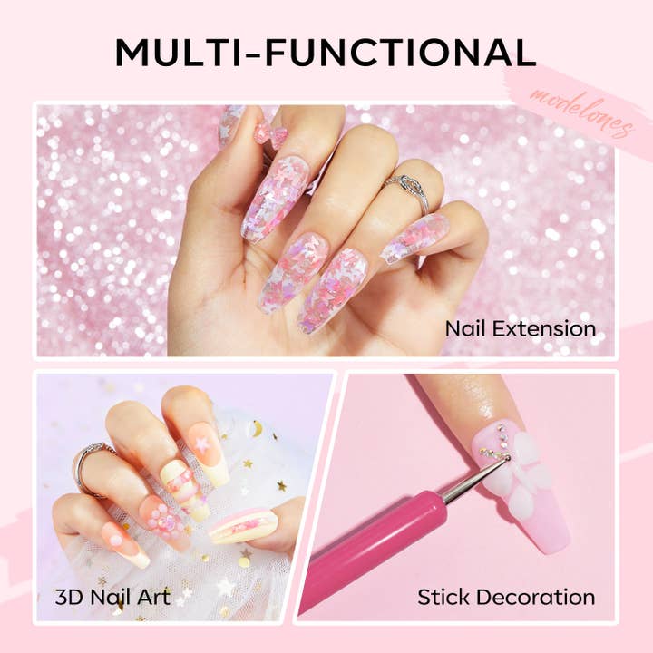 Modelones - Wholesale Nailcare Set - Butterfly Garden - Non-Stick Hands Solid Builder Gel 20g