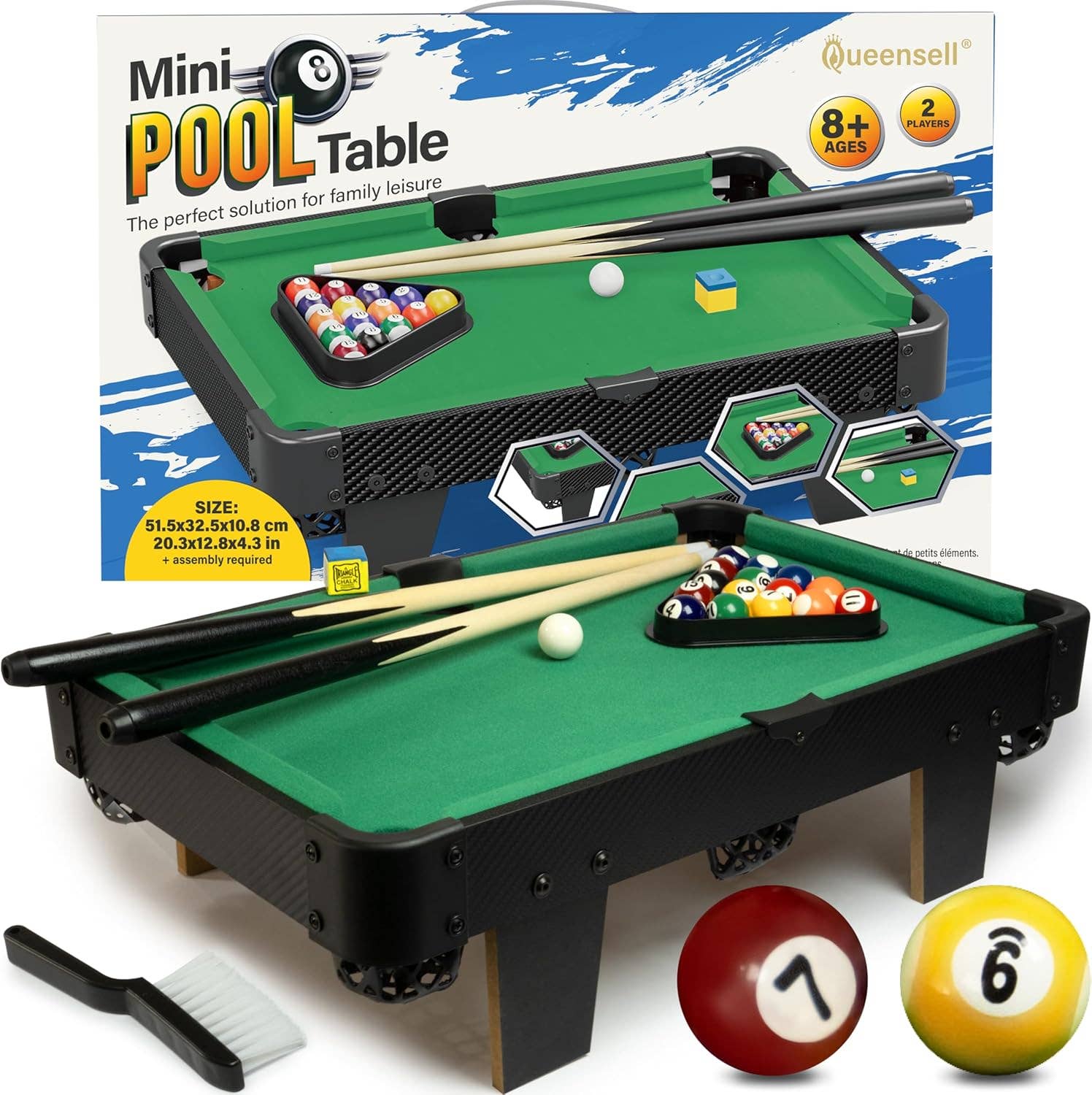 Queensell - Wholesale Board Game - 20-Inch Mini Pool Table0