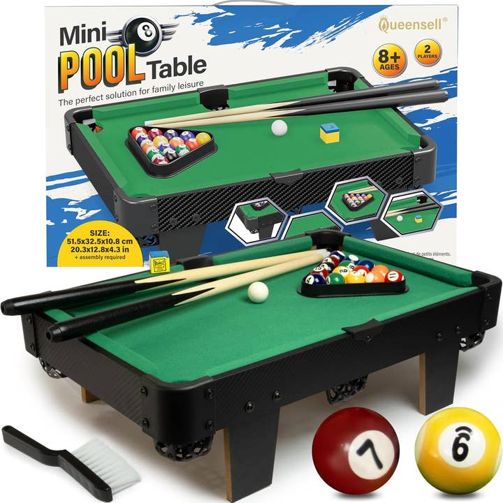 Queensell - Wholesale Board Game - 20-Inch Mini Pool Table