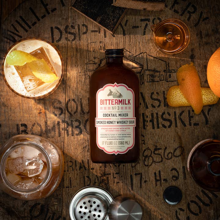 Bittermilk Bottling Co. - Wholesale Cocktail Mix/Syrup - Bittermilk No.3 - Smoked Honey Whiskey Sour3