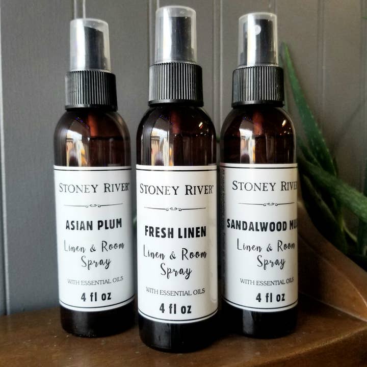 Stoney River Soaps - Wholesale Room & Linen Spray - 4 0z linen and room sprays with essential oils