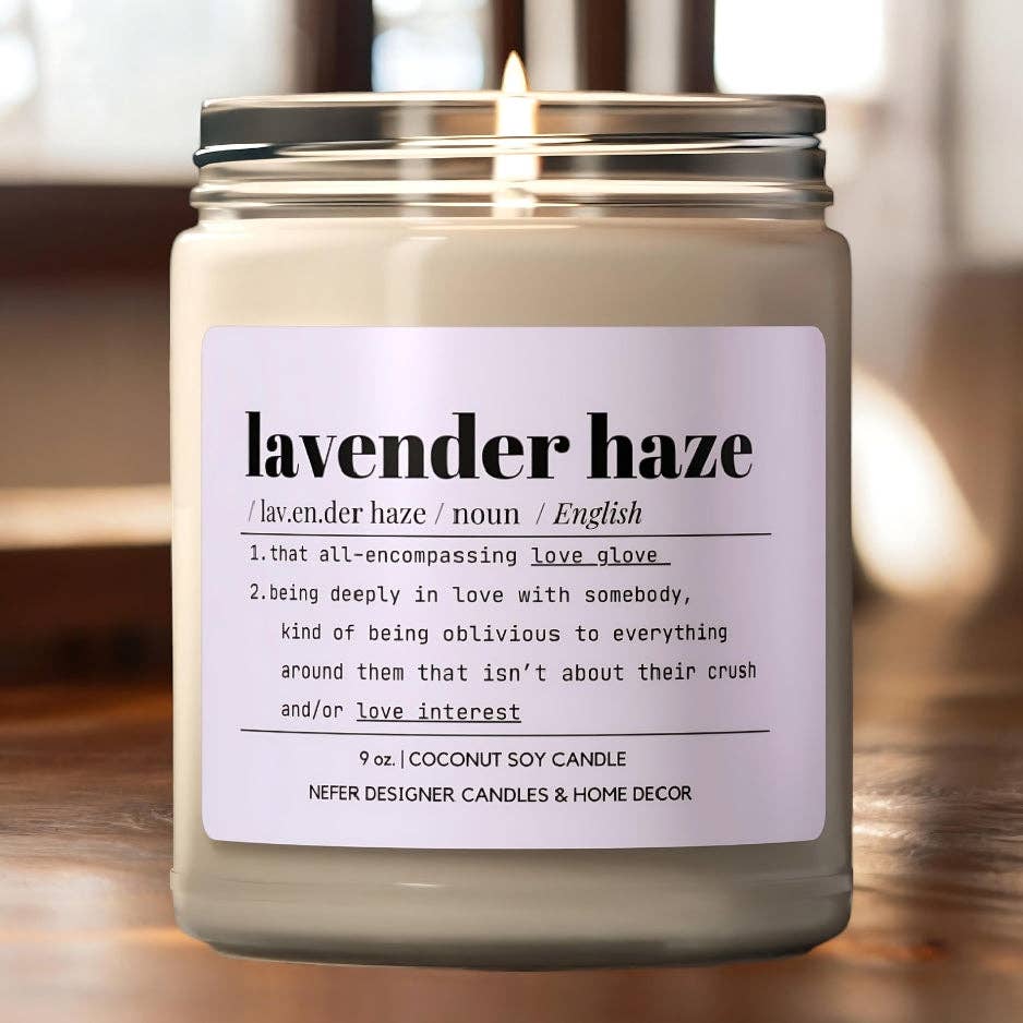 Nefer Designer Candles & Home Decor - Wholesale Jar/Filled Candle - Lavender Haze | Music Themed Candle2