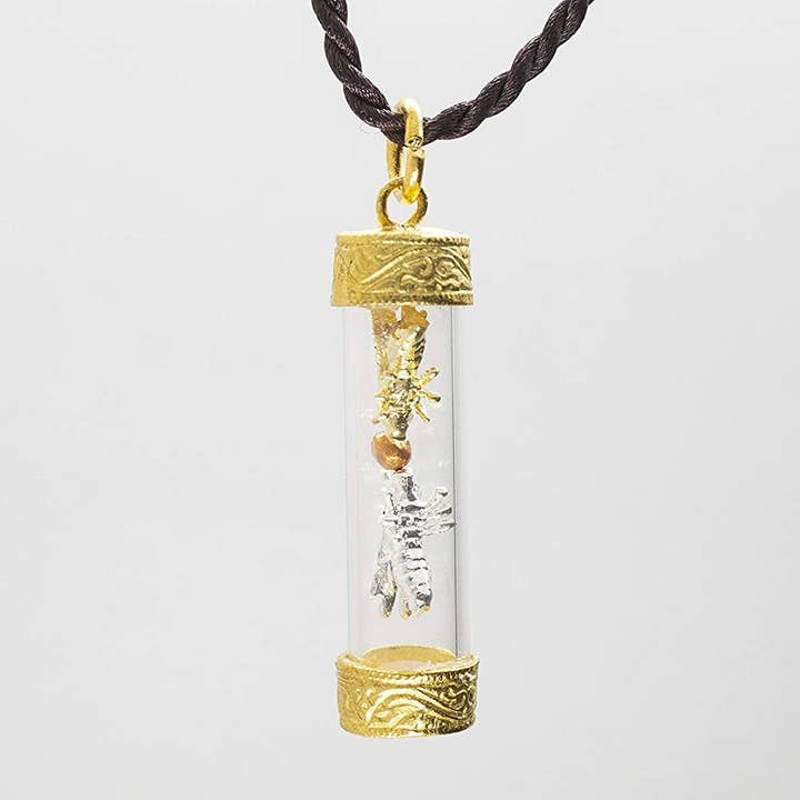 Artschatz LLC - Vendita all'ingrosso Collana con ciondolo/pendaglio - Kruba NOI Takrut - Ciondolo con amuleto tailandese, con collana2