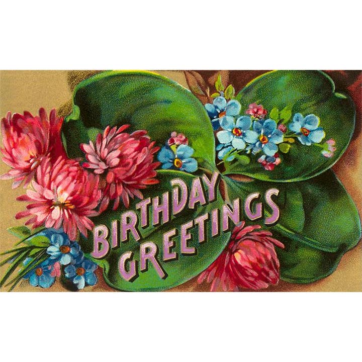Found Image Press – Großhandel Postkarten – Postkarte HB-22 Geburtstagsgrüße, Blumen