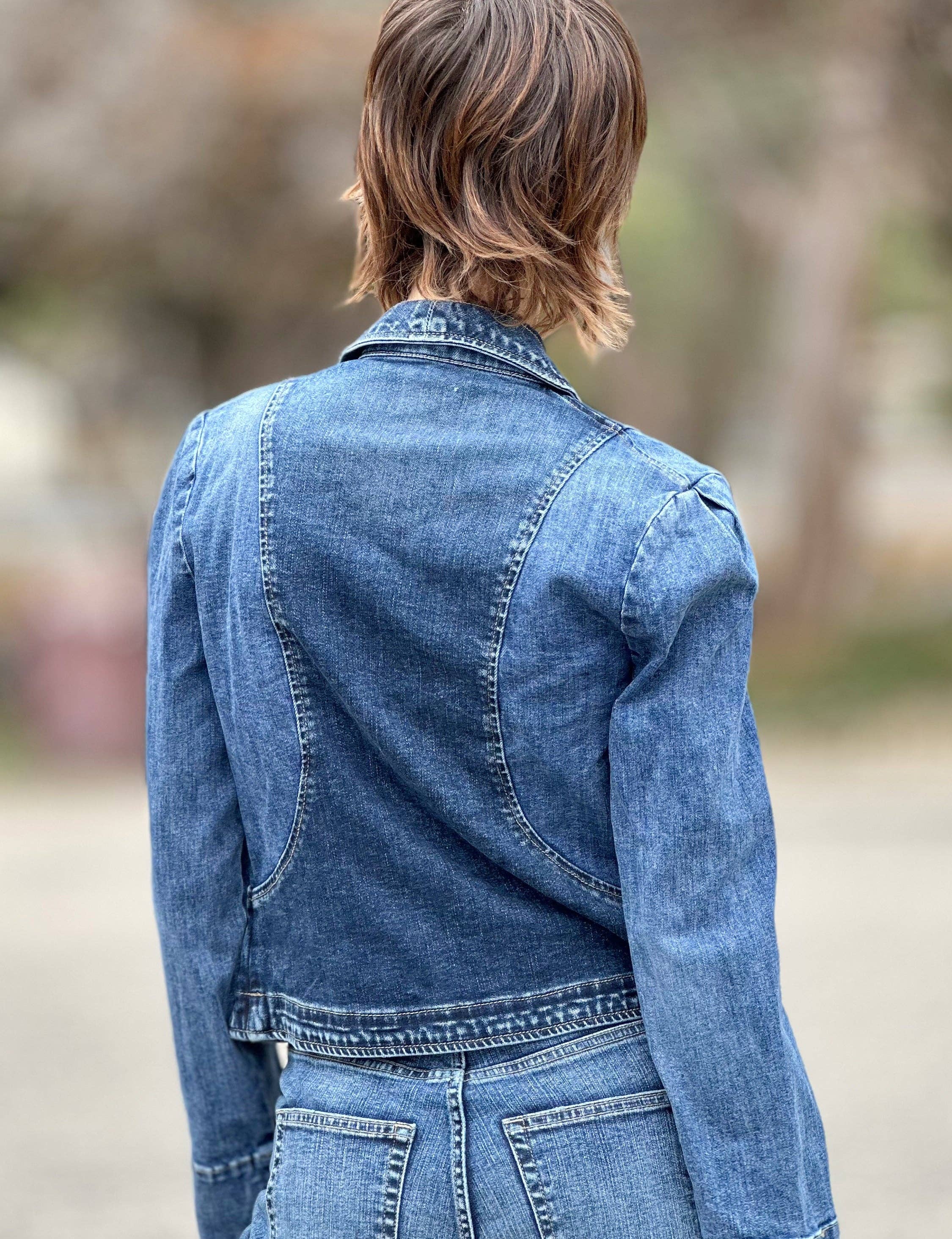Anita Blue Short Riding Denim Jacket for wholesale on Faire1