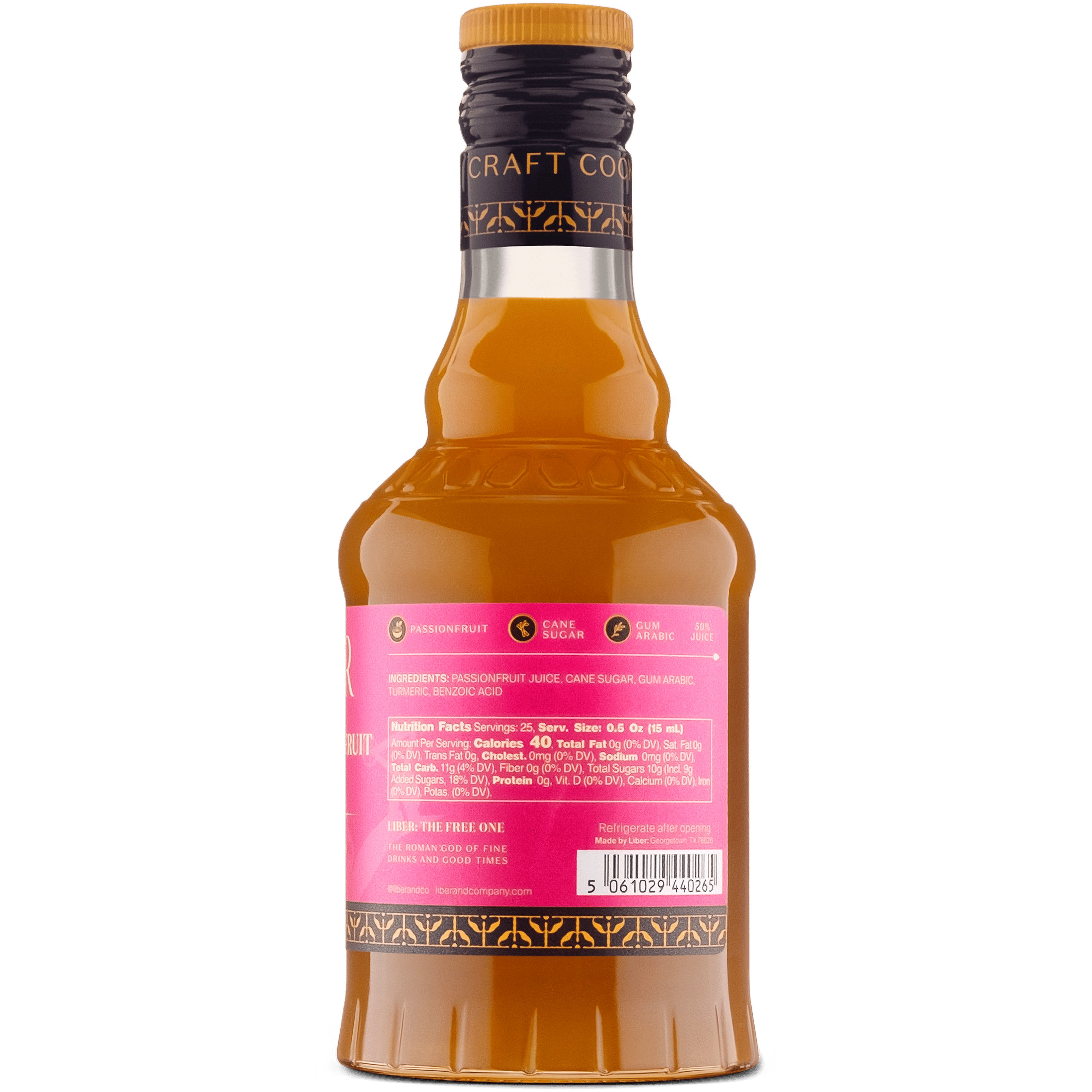 Liber & Co. - Vente Mélange/sirop pour cocktails - Sirop de fruit de la passion tropical péruvien6