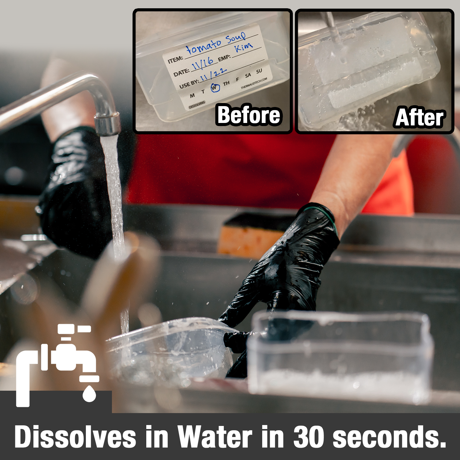 Thermal ID Technologies – Etiqueta de alimentação/bebidas por atacado – Rótulos de Segurança Alimentar Dissolúveis, Rotação de Alimentos (Manuscrito)6