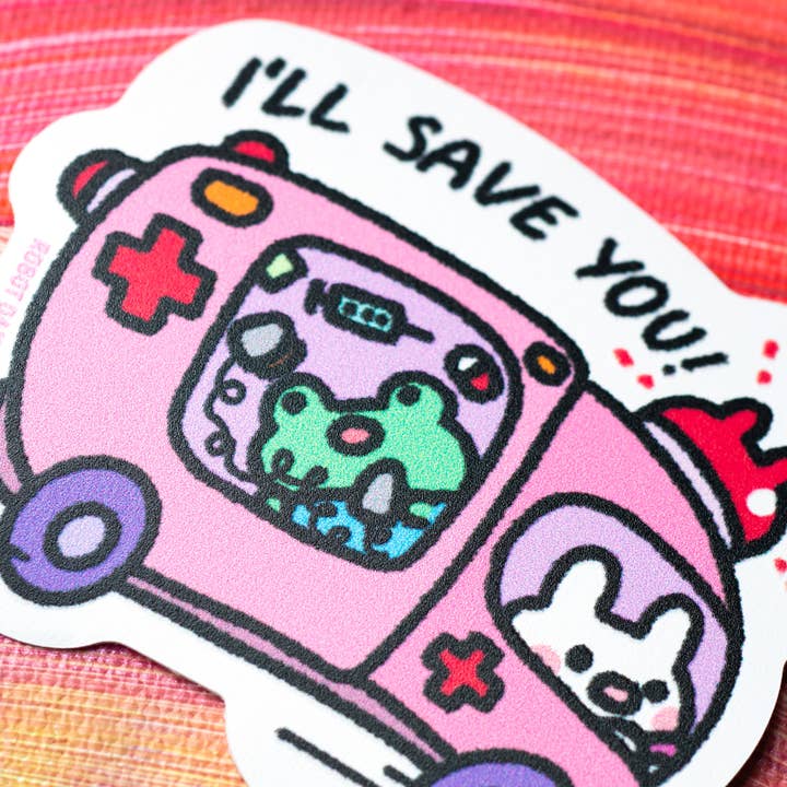 Robot Dance Battle - Wholesale Sticker - Bunny and Froggy Ambulance Sticker