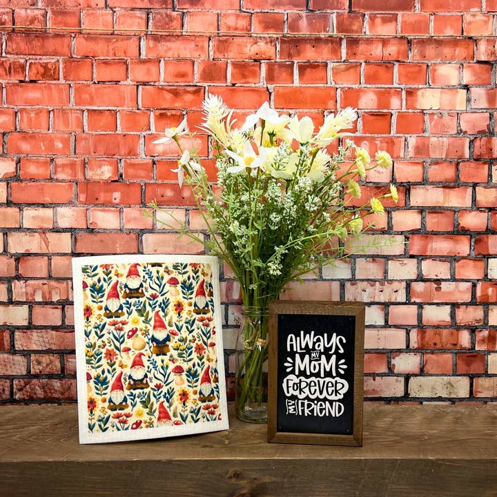 Driftless Studios - Wholesale Dishcloth - Spring Garden Gnomes Swedish Dishcloths - Kitchen Towels1