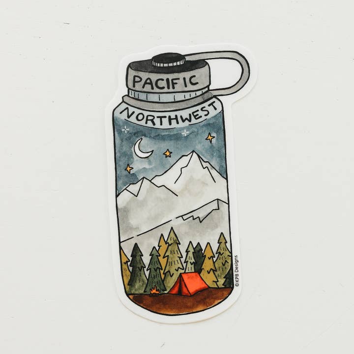 PNW Nalgene Vinyl-Aufkleber für den Großhandel von Sticker Girl