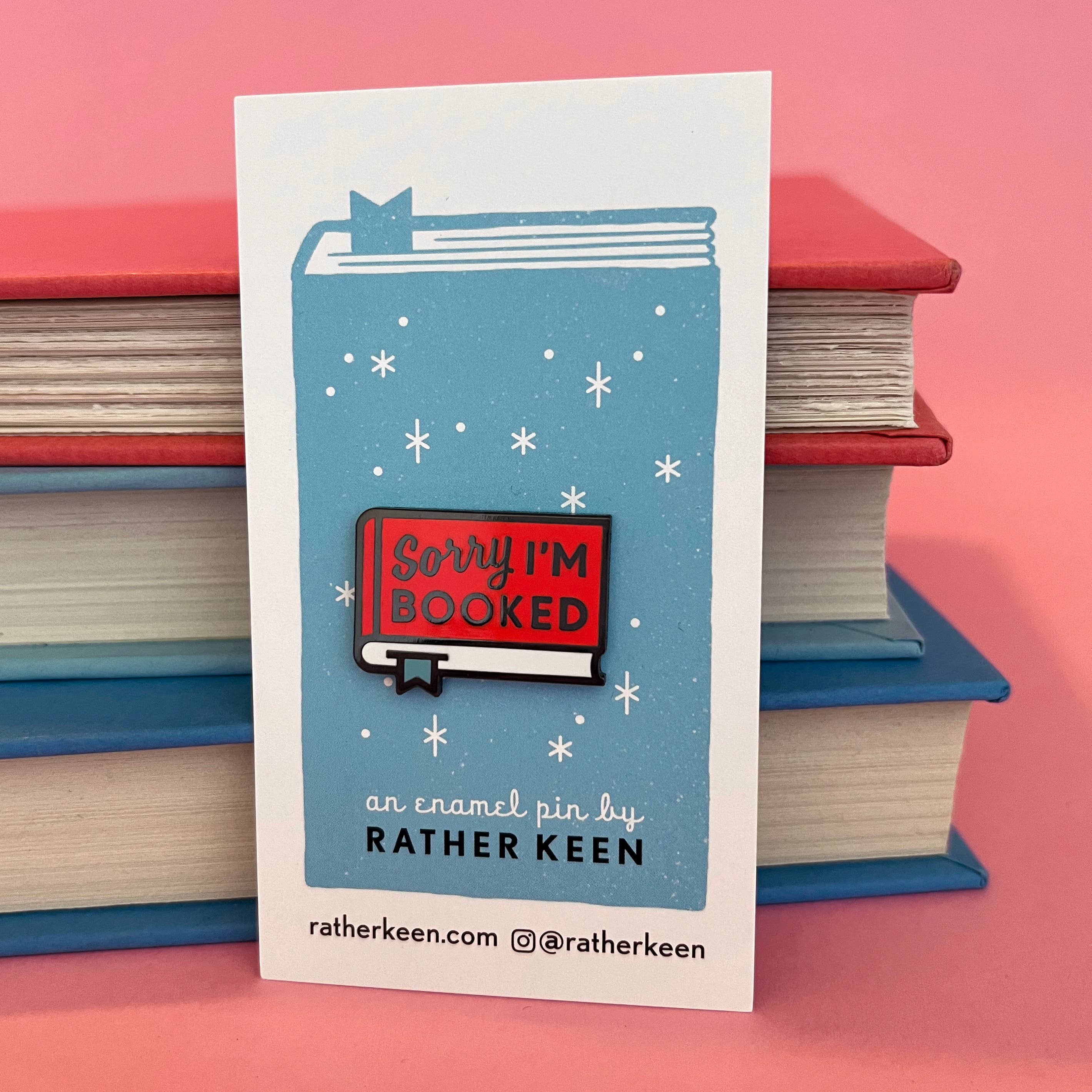 Rather Keen - Wholesale Lapel Pin/Button - Sorry I’m Booked Enamel Pin1