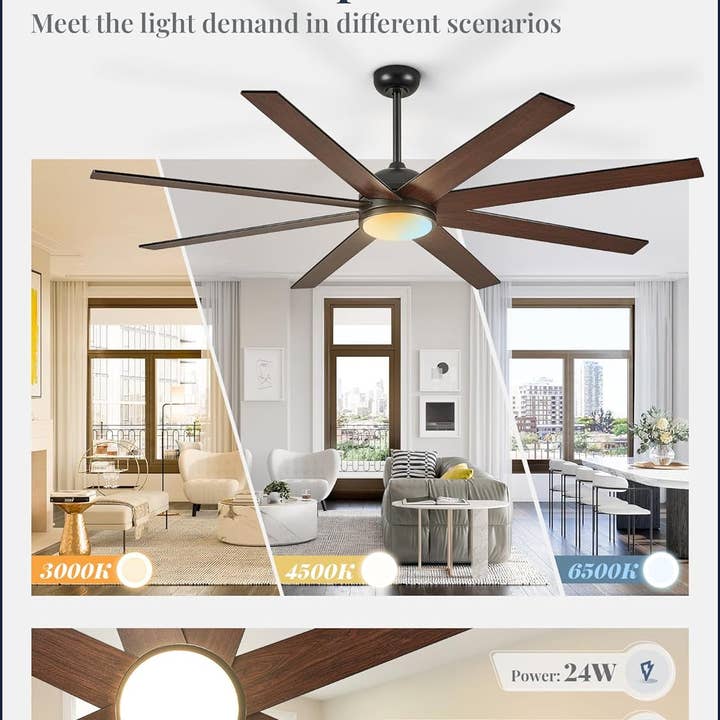 65 Inch Ceiling Fan With Lights Remote Black Indoor Outdoor for wholesale on Faire2