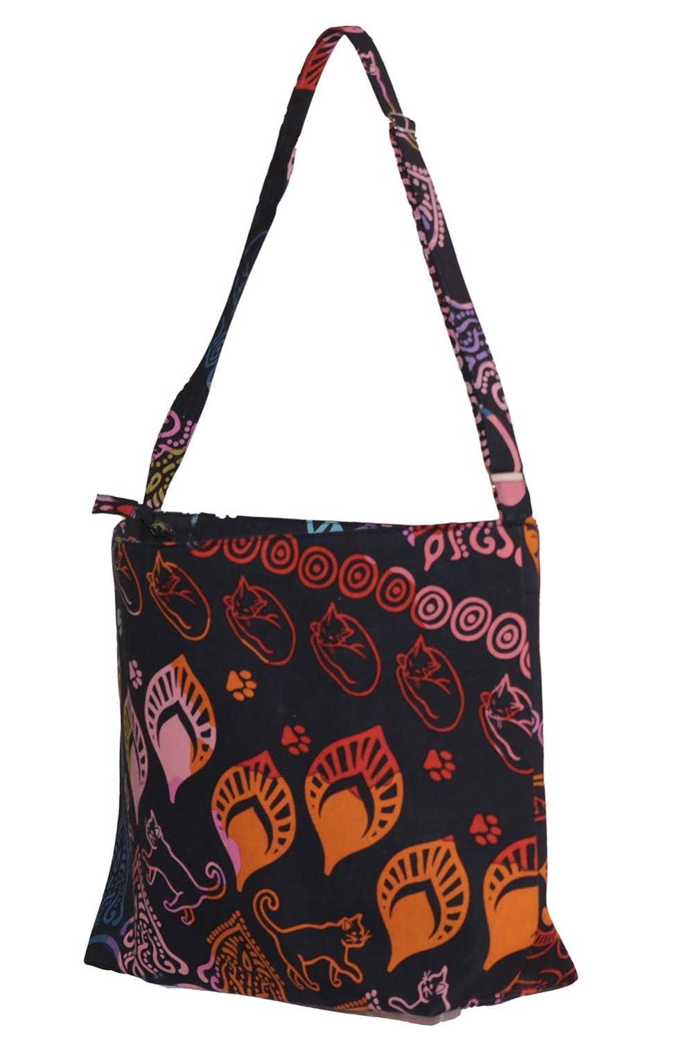 Sunshine Joy – Großhandel Tragetasche – Damen – Tragetasche mit verstellbarem Schultergurt Bunte Katzen2